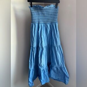 American Eagle Outfitters Light Blue Smocked Kids Dress